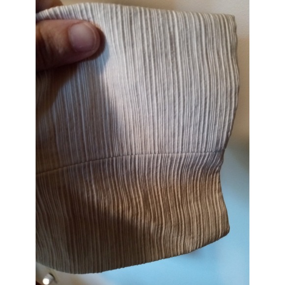 Eileen Fisher One Button Blazer V-neck Long Sleeve Sz‎ M Textured Cream - Picture 5 of 7